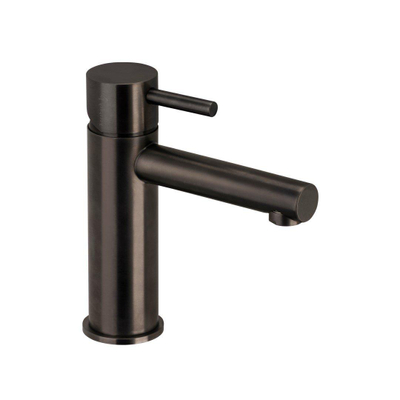 Herzbach design ix pvd robinet de lavabo taille m avec vidage noir 5.2x16.8cm acier