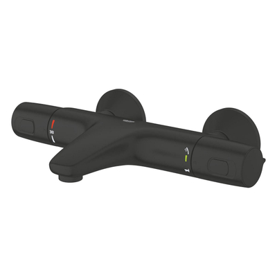Grohe Precision Trend QuickFix Badkraan - thermostatisch - met omstel - met koppelingen - HOH=15cm - matte black (mat zwart)