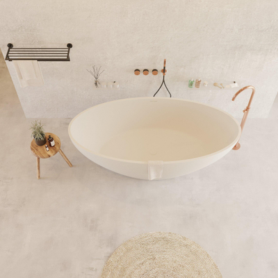 Ideavit Solidellipse Vrijstaand bad 180x88cm ovaal Solid surface wit