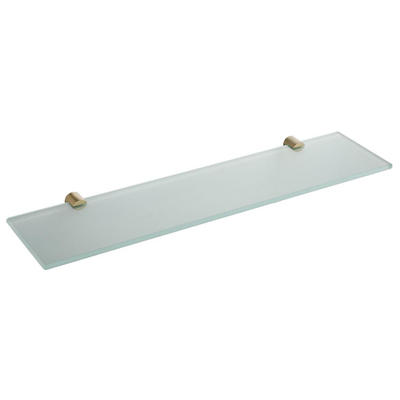 Wiesbaden Ida planchet 52x14cm glas met bevestiging geborsteld messing SHOWROOMMODEL