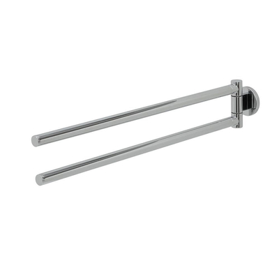 Tiger Noon porte-serviettes - 45cm - double - pivotant - chrome