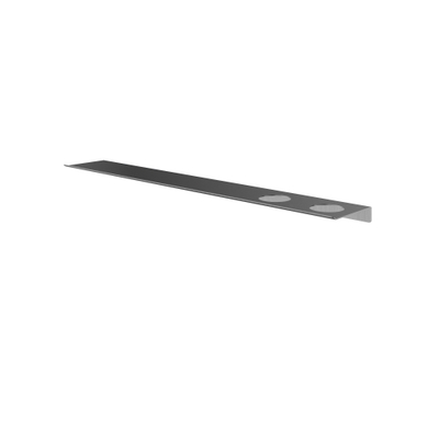 Hotbath &MORE Planchet - 80cm - inclusief bevestigings rails - 2 uitsparingen - voor zeepdispenser of beker - Geborsteld gunal - PVD - (antraciet)