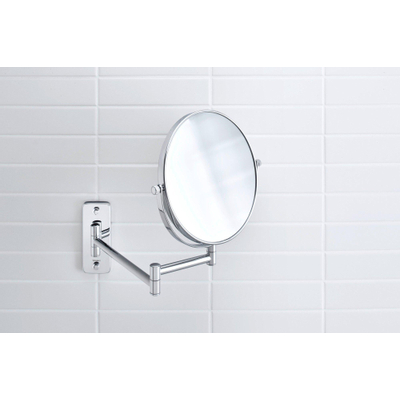 Duravit D-code Cosmeticaspiegel 3x vergrotend - 23cm - hoogglans chroom