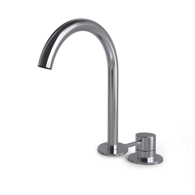 Hotbath Buddy Wastafelmengkraan - 2 gats - hoog model - hoogglans chroom