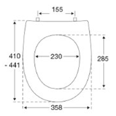 Pressalit Objecta pro polygiene abattant de WC sans couvercle blanc