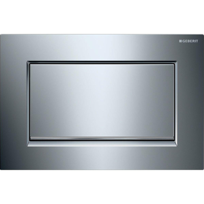 Geberit Sigma10 bedieningsplaat - 2-toets spoeling - rechthoekige knoppen - vergr. glans chroom/geborsteld/glans chroom - verchroomd chroom mat