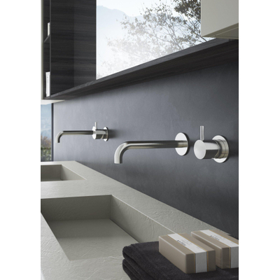 Hotbath Cobber partie apparente pour mitigeur de lavabo encastré avec bec de 18 cm nickel brossé