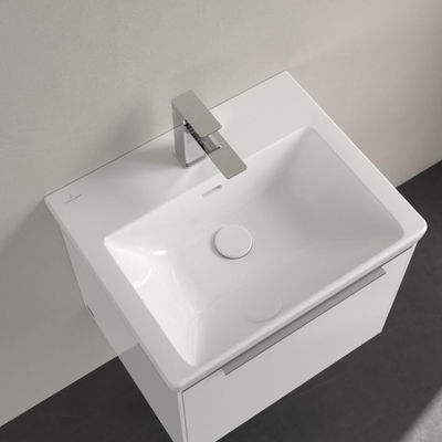 Villeroy & boch subway 3.0 lavabo de meuble 55x44x16.5cm rectangle 1 trou pour robinet avec trou de trop-plein blanc alpin gloss ceramic+