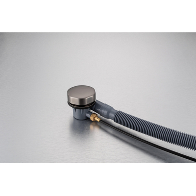 Fortifura Calvi badafvoercombinatie - met draaibediening - PVD - geborsteld gunmetal (antraciet)