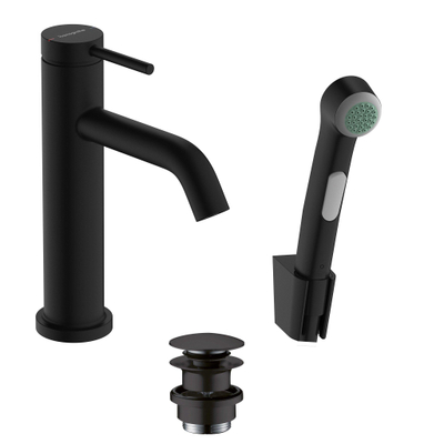 Hansgrohe Tecturis Wastafelmengkraan - 11.6cm uitloop - zwart mat