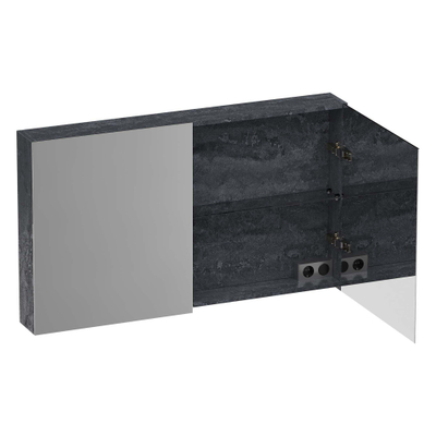 Brauer Impress Armoire de toilette - 120x70x15cm - sans éclairage - 2 portes miroir double - Damascus