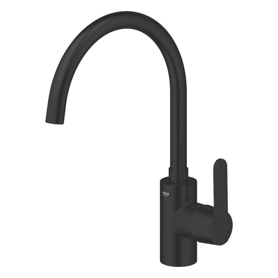 Grohe Get Mitigeur de cuisine - monotrou - bec haut - noir mat