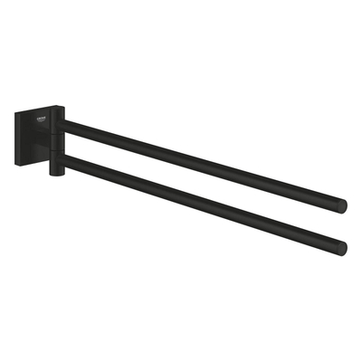 Grohe Start Cube QuickFix Handdoekhouder - 43.8cm - 2-lids - draaibaar - matte black (mat zwart)