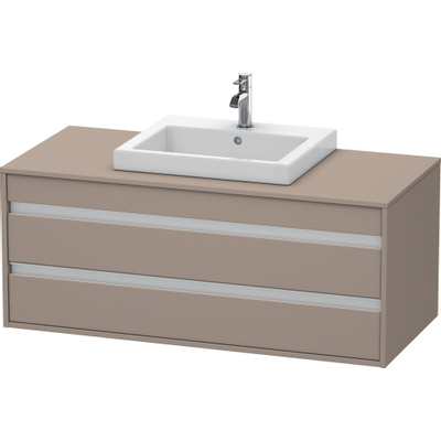 Duravit Ketho Meuble sous-lavabo avec 2 tiroirs l'un sous l'autre pour 1 lavabo encastrable 120x42.6x55cm basalte