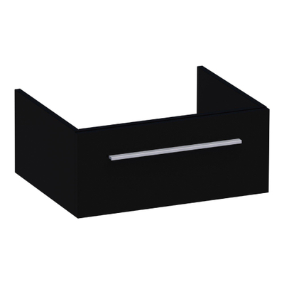 BRAUER Sharp meuble de salle de bains 59x25x45.5cm avec softclose sans porte un tiroir noir haute brilliance