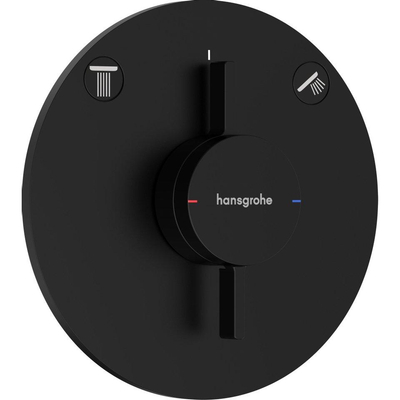 Hansgrohe Duoturn S Ensemble de douche - élément encastré - robinet de douche - pomme de douche - bras de douche - support de douchette - flexible de douche - douchette - noir mat