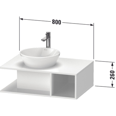 Duravit D-neo Meuble sous vasque 80x55x26cm Graphite mat