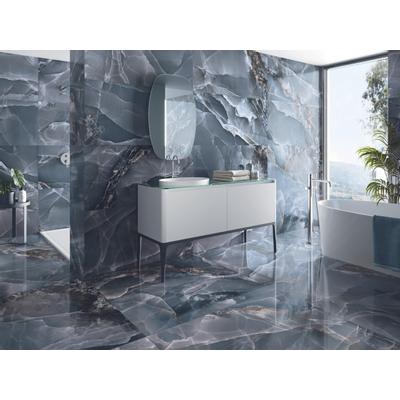 Terravito Sorella carreau mural et de sol - 60x120cm - 9mm - rectifié - aspect pierre naturelle - bleu