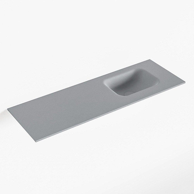 Mondiaz LEX Fontein - 90x30x0.9cm - wasbak Rechts - zonder kraangaten - voor toiletmeubel - Solid surface - Plata