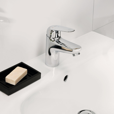 GROHE Swift wastafelkraan - s-size - opbouw - voorsprong 10.4cm - met klikwaste - chroom
