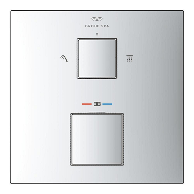 Grohe Grohtherm cube afdekset thermostaat m/omstel chroom