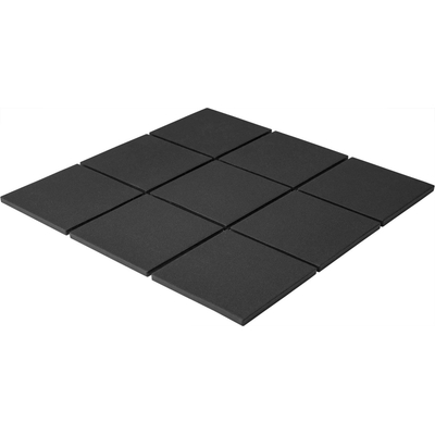 The Mosaic Factory London mozaïektegel - 30x30cm - wand en vloertegel - vierkant - full body - Porselein - mat black (zwart)