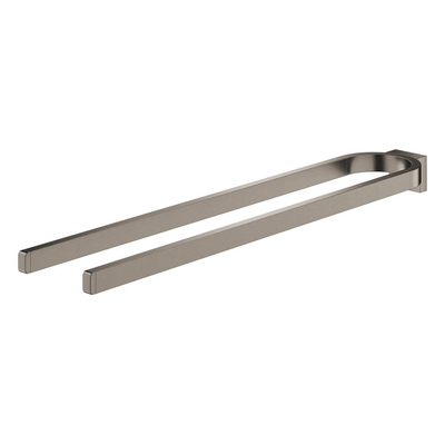 Grohe Selection Handdoekhouder - 36cm - dubbel - niet draaibaar - brushed hard graphite (antraciet)