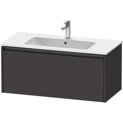 Duravit ketho 2 meuble sous lavabo avec 1 tiroir 101x48x44cm avec poignée anthracite graphite super mat