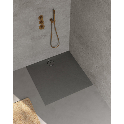 Riho Nuvia Receveur de douche - 100x100cm - antibactérien - purite - gris pierre