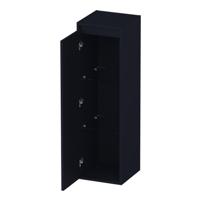 BRAUER Adore Wavy armoire haute - 120x35x35cm - 1 porte - ouverture à gauche - sans poignée - noir mat