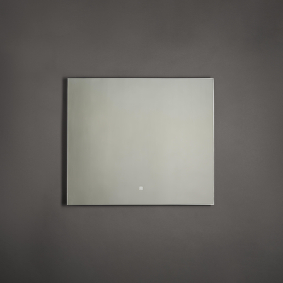 Saniclass Squared miroir – 80 x 70 cm – LED indirecte tout autour – chauffage de miroir – Aluminium mat