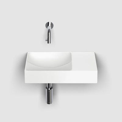 Clou vale lave-main 38x19x7cm avec trou de robinet préformé droit céramique blanc mat