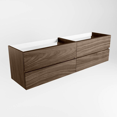 Mondiaz VICA badmeubel onderkast - 180x50x45cm - 4 lades - Dubbele uitsparing - Mocha
