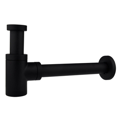 Fugaflow jeu de robinets de lave-mains debout bas toujours ouvert siphon design à bouchon noir mat