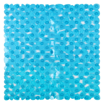 Differnz Lapis Tapis de Douche 54x54cm Bleu transparent
