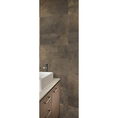 Terravito Dalora carreau mural et de sol - 60x60cm - 9mm - carré - rectifié - effet béton - bronze mat