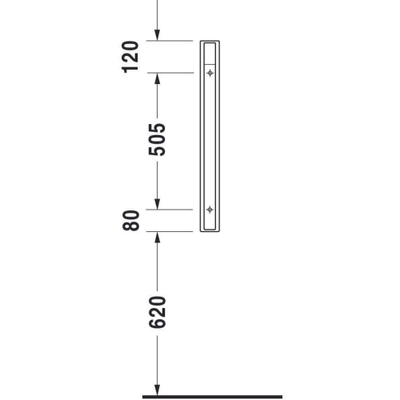 Duravit Starck 3 cloison de séparation pour urinoir 80x705x400mm blanc