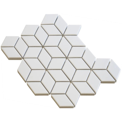 The Mosaic Factory Paris mozaïektegel - 26.6x30.5cm - wand en vloertegel - Porselein White Mat