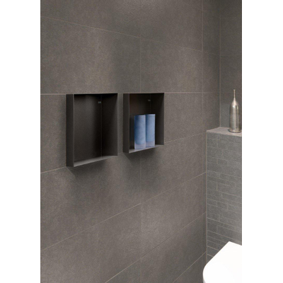 Looox Colour BoX niche encastrée - 30x30x10cm - inox anthracite mat