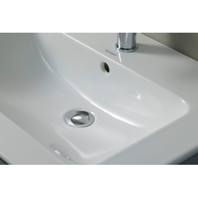 Meuble lavabo Duravit ME par Starck 1 trou de robinet avec trop-plein 123x49cm blanc