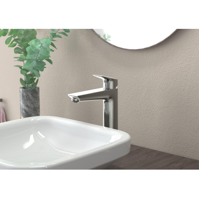 Hansgrohe Logis 1 greeps wastafelkraan - 190 zonder afvoer - mat zwart