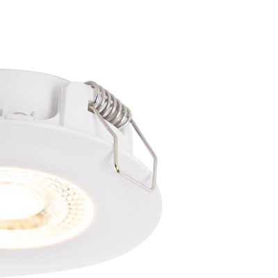 QAZQA Ulo Inbouwspot - set van 3 - 8.2x8.2cm - incl. LED - 3 staps dimbaar - IP44 - rond - mat wit
