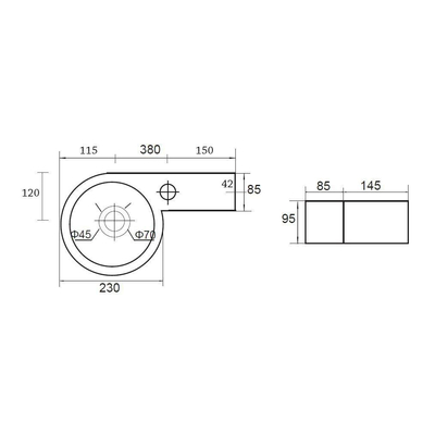 Best Design Class Set lave mains Setp avec siphon, robinet et bonde de vidage droite