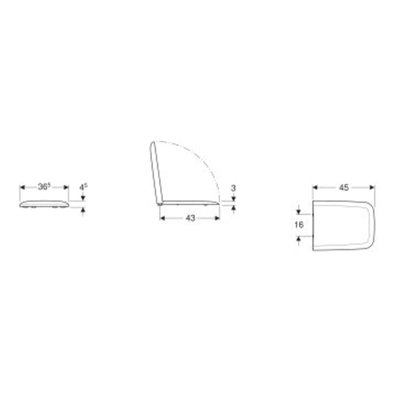 WC Geberit Icon avec abattant softclose et quickrelease et topfix Duroplast Blanc