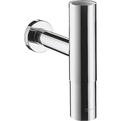 Hansgrohe Flowstar Premium verstelbare designbekersifon 5/4 met muurbuis - met rozet - hoogglans chroom