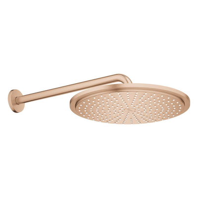 GROHE Rainshower hoofddoucheset: hoofddouche Ø31cm met douchearm wandmontage 38cm brushed warm sunset SHOWROOMMODEL