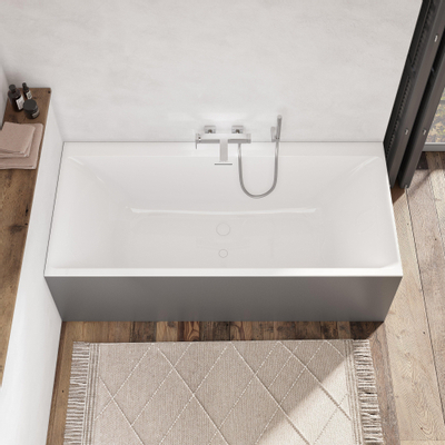 Villeroy & Boch Subway 3.0 bad rechthoek - 170x75cm duo - met afvoer - glans wit