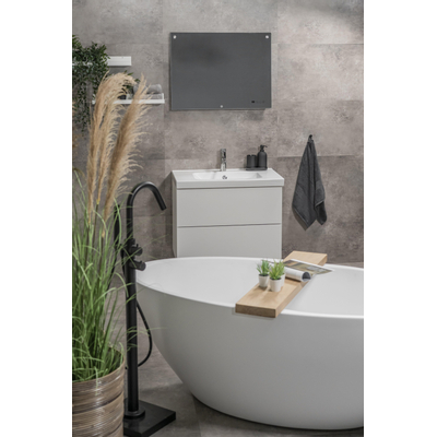 Eurom Sani 600 Mirror miroir – 80 x 60 cm – sans éclairage – chauffage infrarouge 600 W – Transparent