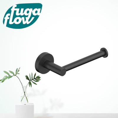 FugaFlow Eccelente Sobrado Réserve papier toilette rond Noir mat