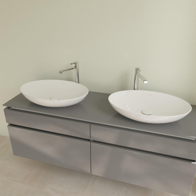 Villeroy & Boch Loop & Friends opzetwastafel - 62x42cm - zonder kraangat - zonder overloop - White Alpine (glans wit)